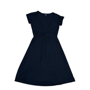 Garner Hill Black Cotton Blend Dress Wrap Top Size XS  Women’s Stretchy